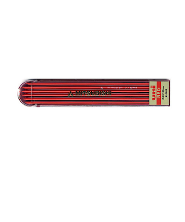 三菱鉛筆　2.0mm芯　ユニホルダー用替芯　赤