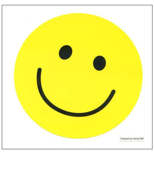 オクヤマ　ラージシール　SB035　スマイル黄