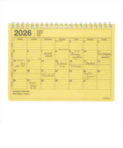 【2026年1月始まり】　マークス（MARK'S）　ノートブックカレンダー　M　マンスリーブロック　26WDR-NB1-YE　イエロー　月曜始まり