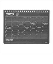 【2026年1月始まり】　マークス（MARK'S）　ノートブックカレンダー　S　マンスリーブロック　26WDR-NB2-BK　ブラック　月曜始まり