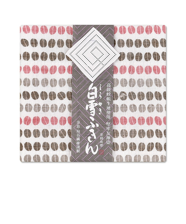 白雪　白雪友禅ふきん　COFFEE　BEANS　グァテマラピンク　1枚入