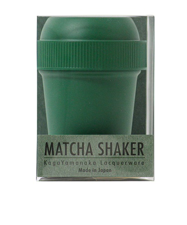 吉村　抹茶シェイカー　加賀山中塗　深草色