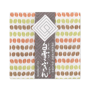 白雪　白雪友禅ふきん　COFFEE　BEANS　ブラジルオレンジ　1枚入