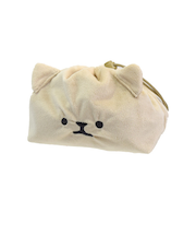 サブヒロモリ　ムームー　フェイス巾着　PCA3905－00　みるくねこ