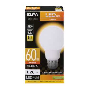 エルパ（ELPA）　LED電球　A形　LDA7L－G－G5104