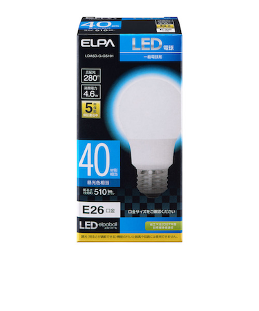 エルパ（ELPA）　LED電球　A形　LDA5D－G－G5101