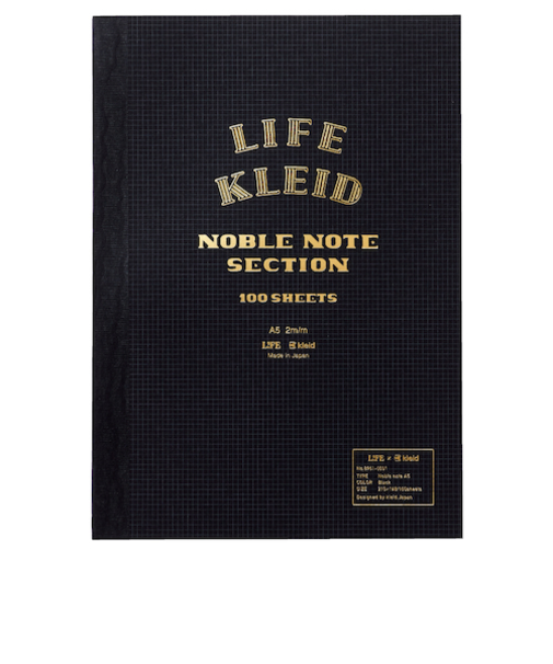 クレイド（kleid）　LIFE×kleid　ノーブルノート　A5　8961　ブラック