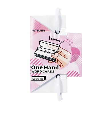 クツワ　ワンハンド単語カード　小　SC234　ピンク