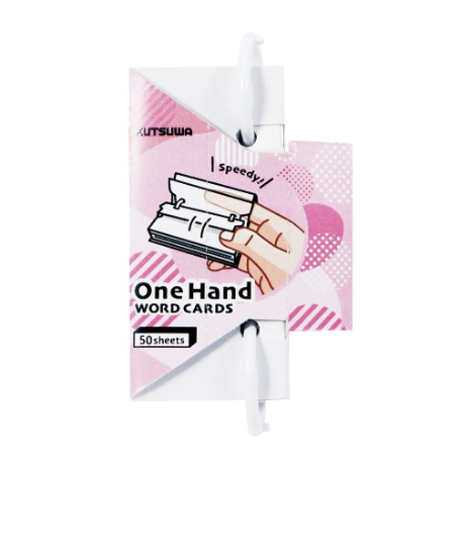 クツワ　ワンハンド単語カード　小　SC234　ピンク