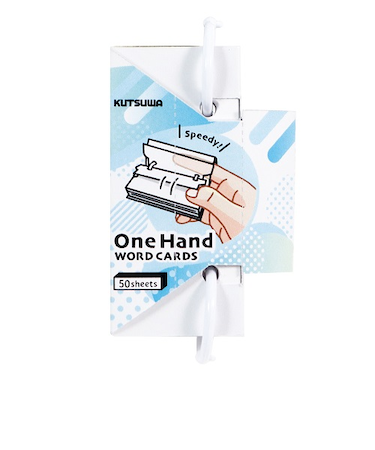クツワ（KUTSUWA）　ワンハンド単語カード　小　SC234　ブルー