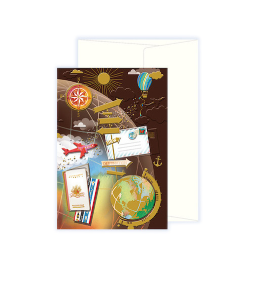 チキュウグリーティングス　ミニカード　カラーチャート　AY180－39　旅行