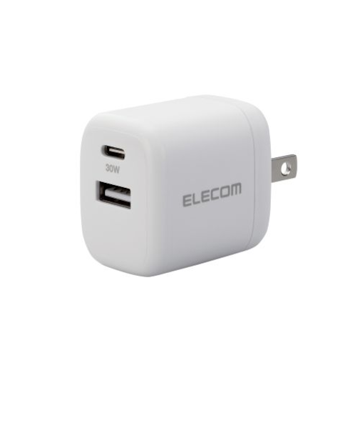 エレコム（ELECOM）　USB　PowerDelivery　30W　AC充電器（A×1／C×1）　MPA-ACCP30WH　ホワイト