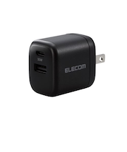 エレコム（ELECOM）　USB　PowerDelivery　30W　AC充電器（A×1／C×1）　MPA-ACCP30BK　ブラック