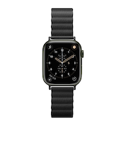 ピージーエー（PGA）　AppleWatch　49／46／45／44／42mm用　PUレザーマグネットバンド　ブラック