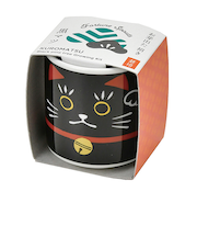 聖新陶芸　お芽でたおちょこ招き黒　GD914－2　黒松と赤松