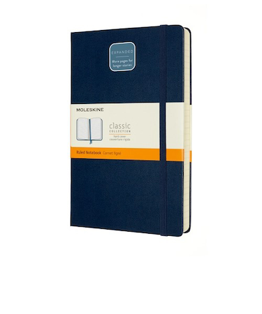 モレスキン（MOLESKINE）　クラシックノートブック　エクスパンデッド　ハードカバー　横罫　ラージサイズ　ブルー
