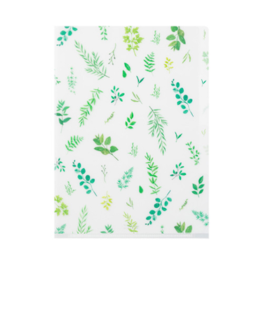 ミドリ（MIDORI）　3ポケットホルダー　A5　35477　リーフ柄