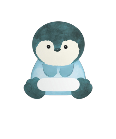 ポチ袋につけられるメッセージカード　ペンギン　3枚入