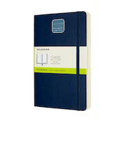 モレスキン（MOLESKINE）　クラシックノートブック　エクスパンデッド　ソフトカバー　無地　ラージサイズ　ブルー