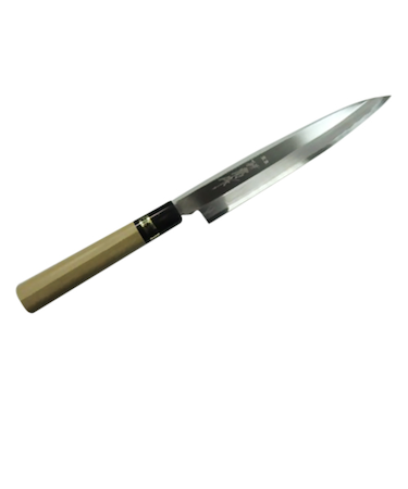 研常　黒プラ柄柳刃包丁　21cm