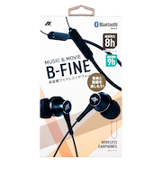 アクセス（AXES）　B-FINE　ワイヤレスイヤフォン　AH-BT89BK　ブラック