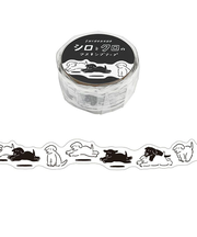 マインドウェイブ シロとクロのマスキングテープ ダイカット 95347 いぬたち