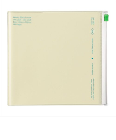 【2025年12月始まり】　マークス（MARK'S）　クリアスライドジッパー　ファンログ（funlog）　スクエア148　ウィークリーブロックブロック　26WD