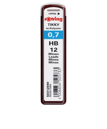 ロットリング（rOtring）　メカニカルペンシル用替芯　S0312690　0.7mm　HB