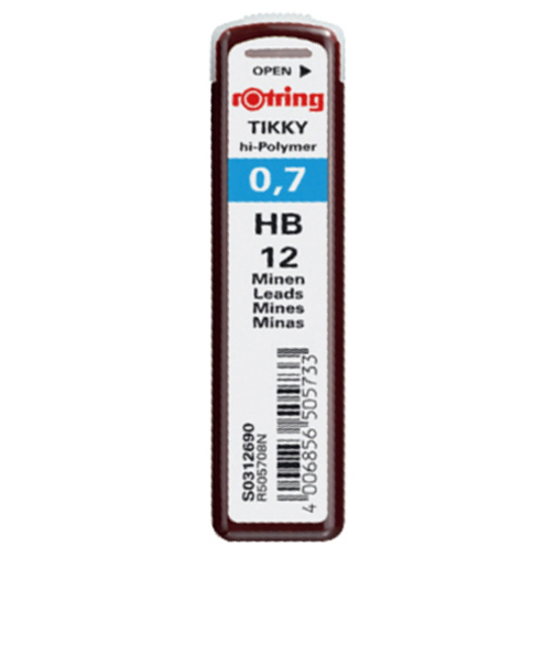 ロットリング（rOtring）　メカニカルペンシル用替芯　S0312690　0.7mm　HB