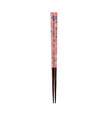 カワイ　箸　和紙レトロ　さくら　23cm　桃