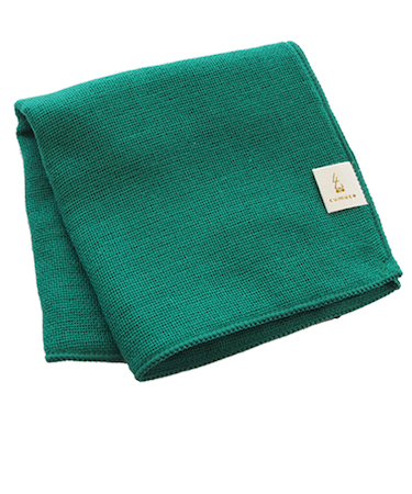 クムコ（cumuco）　和さらし6重織ガーゼハンカチ　Sサイズ　みどり