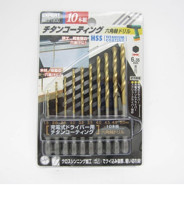 EXPERTチタンコーティング六角軸ドリル　No.21900
