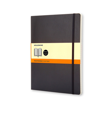 モレスキン（MOLESKINE）　クラシックノートブック　ソフトカバー　横罫　XLサイズ　404858　ブラック