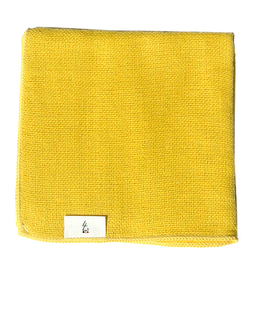 クムコ（cumuco）　和さらし6重織ガーゼハンカチ　Mサイズ　きいろ