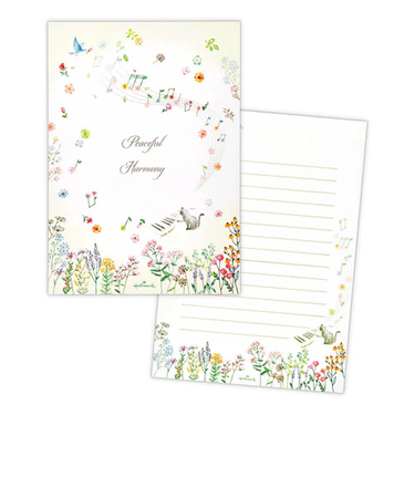 ホールマーク（Hallmark）　レターパッド　コンフォート＆ピースパッド　827908　ピースフルハーモニー　10枚入り