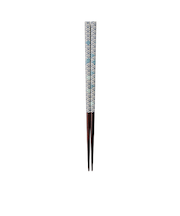 カワイ 箸 和紙レトロ 青海波 23cm ブルー