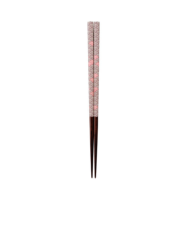 カワイ　箸　和紙レトロ　青海波　23cm　ピンク