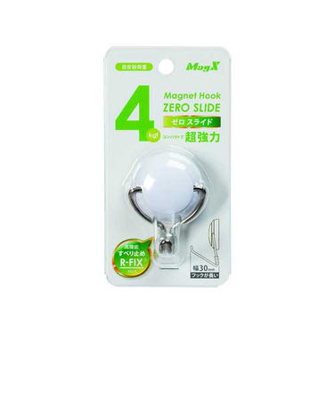 マグエックス　MAGX　MZR－4W　マグネットフック　ゼロスライド　S　白