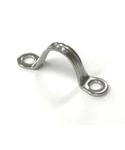 中村船具　ステン　板アイストラップ　二ツ穴　直穴　No．17