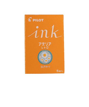 【お買い得】　パイロット（PILOT）　アデリアレトロ×パイロット　万年筆用カートリッジインキ　花ざかり　CSIRF5SARHZ－O　オレンジ　５本入
