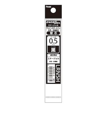 ぺんてる（Pentel）　ジェルボールペン替芯　0.5mm　LRN5H-A　黒