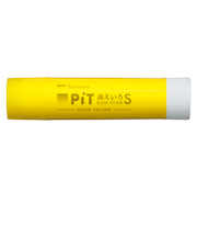トンボ鉛筆（Tombow）　ピット（PiT）　スティックのり　消えいろピットS　PT－TCY　ネオンイエロー