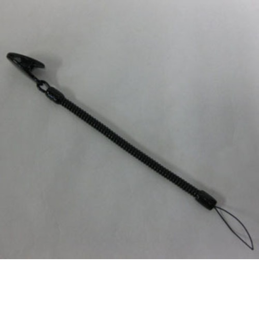 SW　コイルクリップストラップキーホルダー　BK