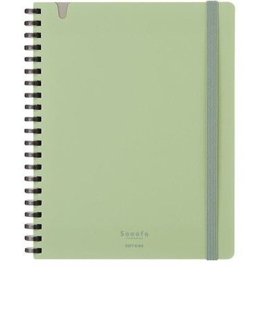 コクヨ（KOKUYO）　ソフトリングノート　スーファ　4mm方眼　B6変形　80枚　ス－SV748S4－G　グリーン