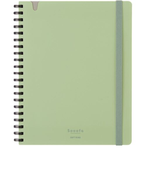 コクヨ（KOKUYO）　ソフトリングノート　スーファ　4mm方眼　B6変形　80枚　ス－SV748S4－G　グリーン