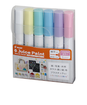 パイロット（PILOT）　マーカー　ジュースペイント　細字　SJP120FN6CP　パステル6色セット