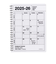 【2025年9月始まり】　マークス（MARK'S）　ノートブックカレンダー　S　縦型　マンスリーブロック　26ADR-NB11-WH　ホワイト　月曜始まり