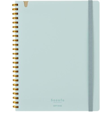 コクヨ（KOKUYO）　ソフトリングノート　スーファ　4mm方眼　A5変型　80枚　ス－SV738S4－LB　ライトブルー