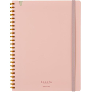 コクヨ（KOKUYO）　ソフトリングノート　スーファ　4mm方眼　A5変型　80枚　ス－SV738S4－P　ピンク