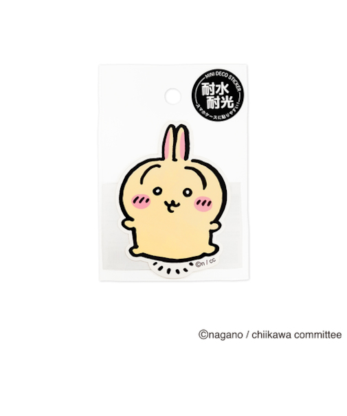 カミオジャパン　ミニデコステッカー　しろめうさぎ